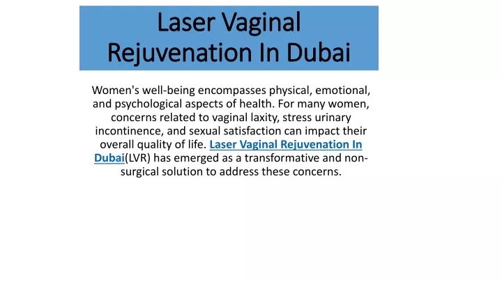laser vaginal laser vaginal rejuvenation in dubai