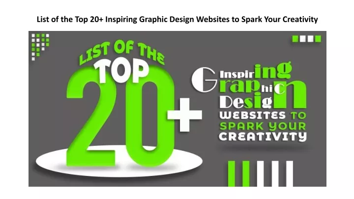 list of the top 20 inspiring graphic design