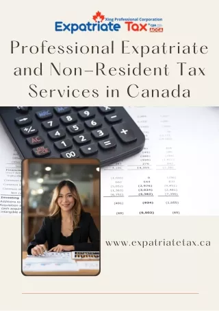 Professional Expatriate and Non-Resident Tax Services in Canada