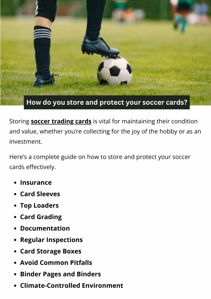 how do you store and protect your soccer cards