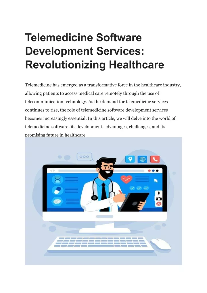 telemedicine software development services