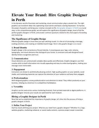 graphic designer in perth