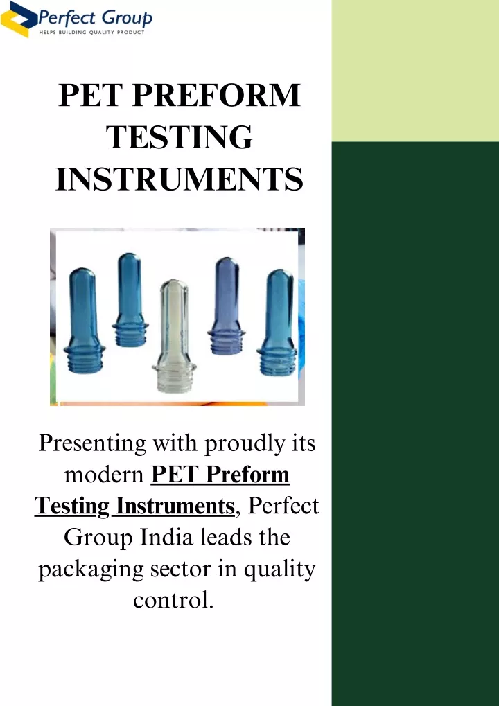 pet preform testing instruments