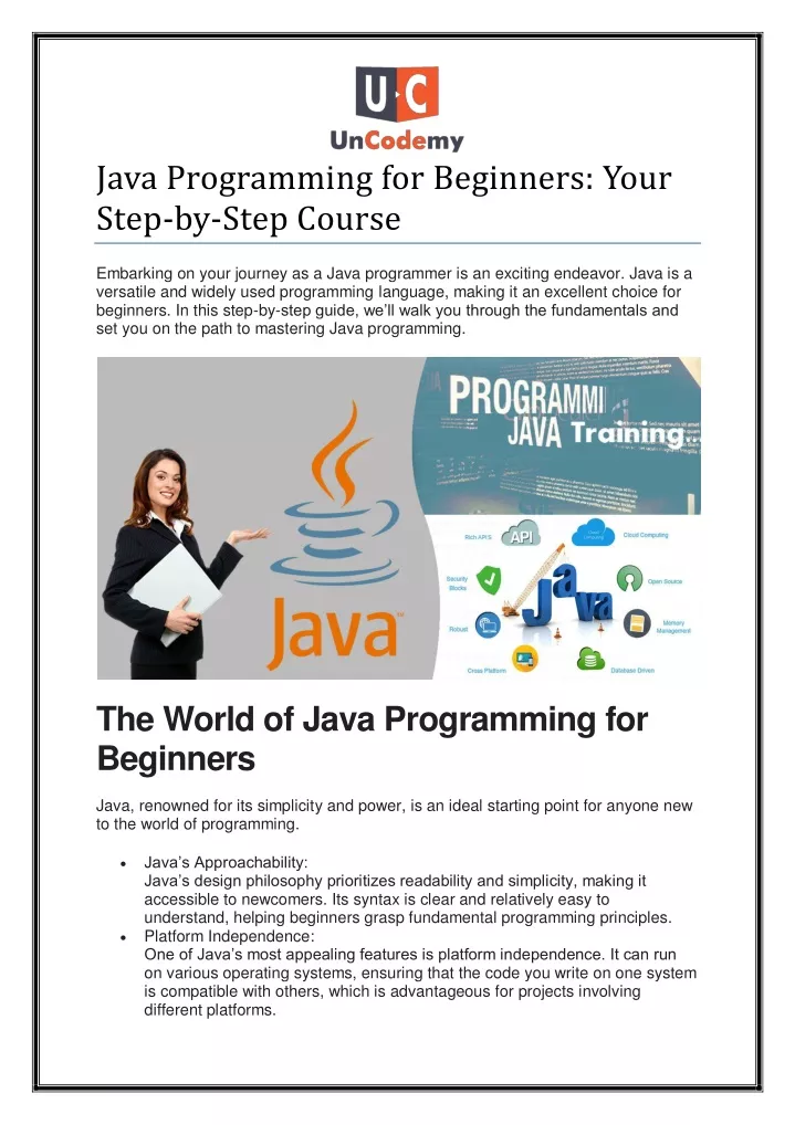 java programming for beginners your step by step