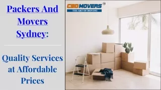 Hire Packers And Movers in Sydney