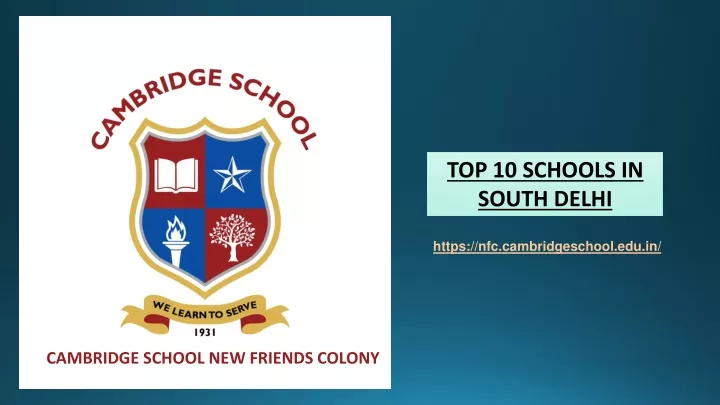 t op 10 schools in south d elhi