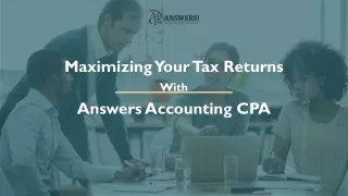 Tax Returns with Answers Accounting CPA