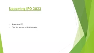 Upcoming IPO 2023
