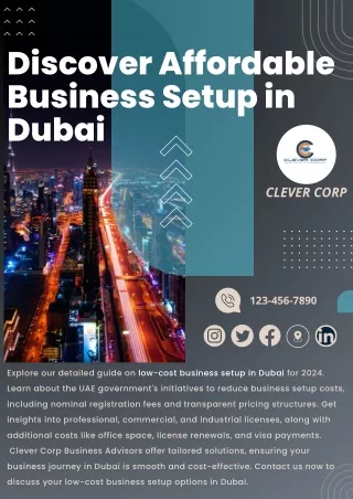 Discover Affordable Business Setup in Dubai