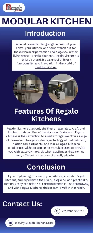 Modular Kitchen | Regalo Kitchens