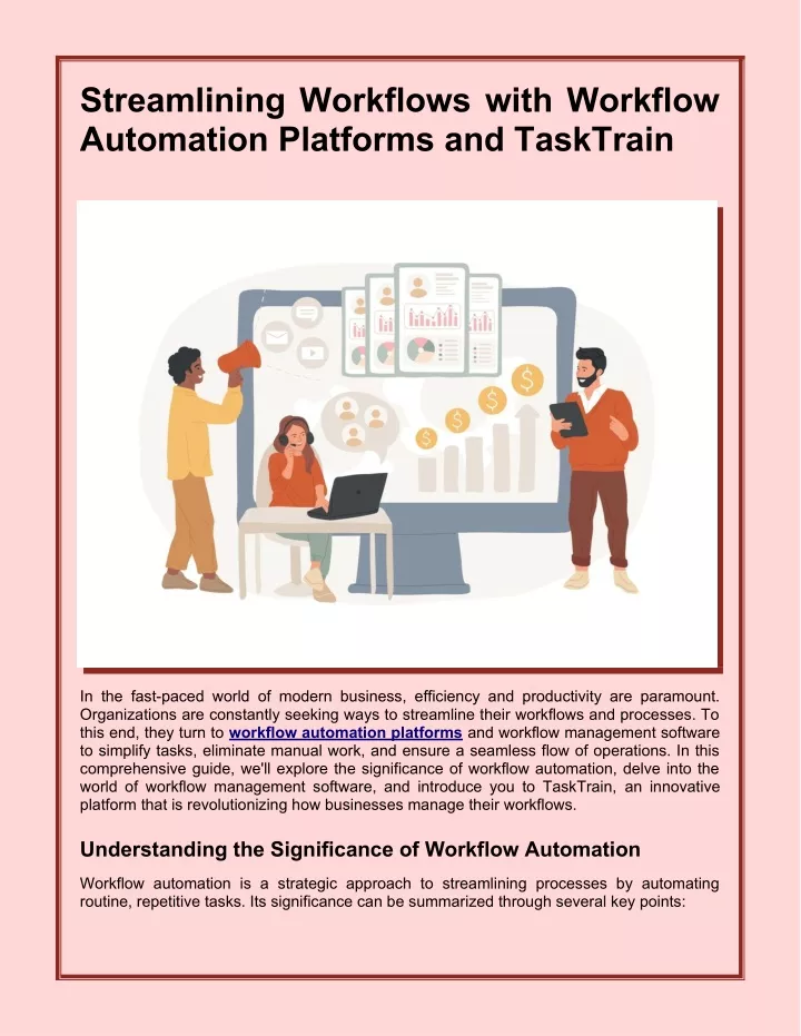 streamlining workflows with workflow automation
