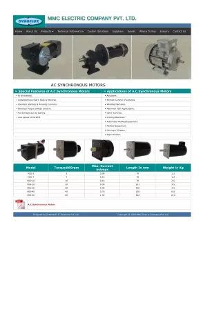 AC Synchronous Motor Exporters