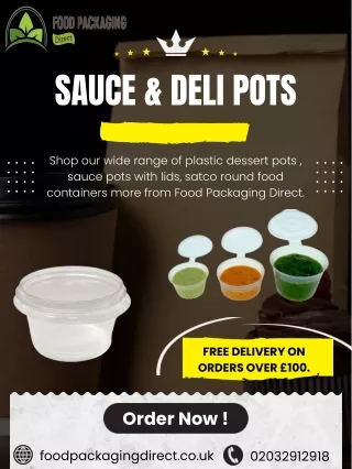 Deli Pots and Small Sauce Pots | Food Packaging Suppliers UK