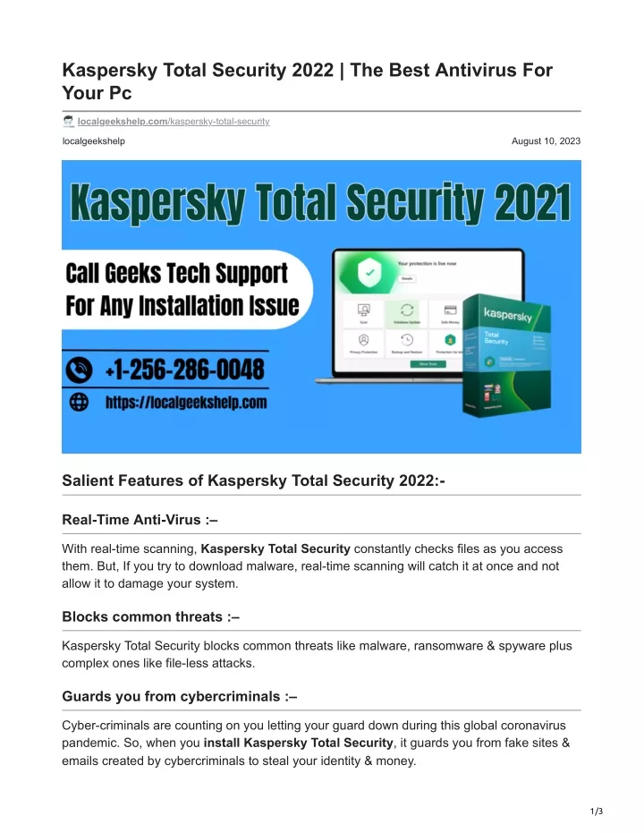 kaspersky total security 2022 the best antivirus