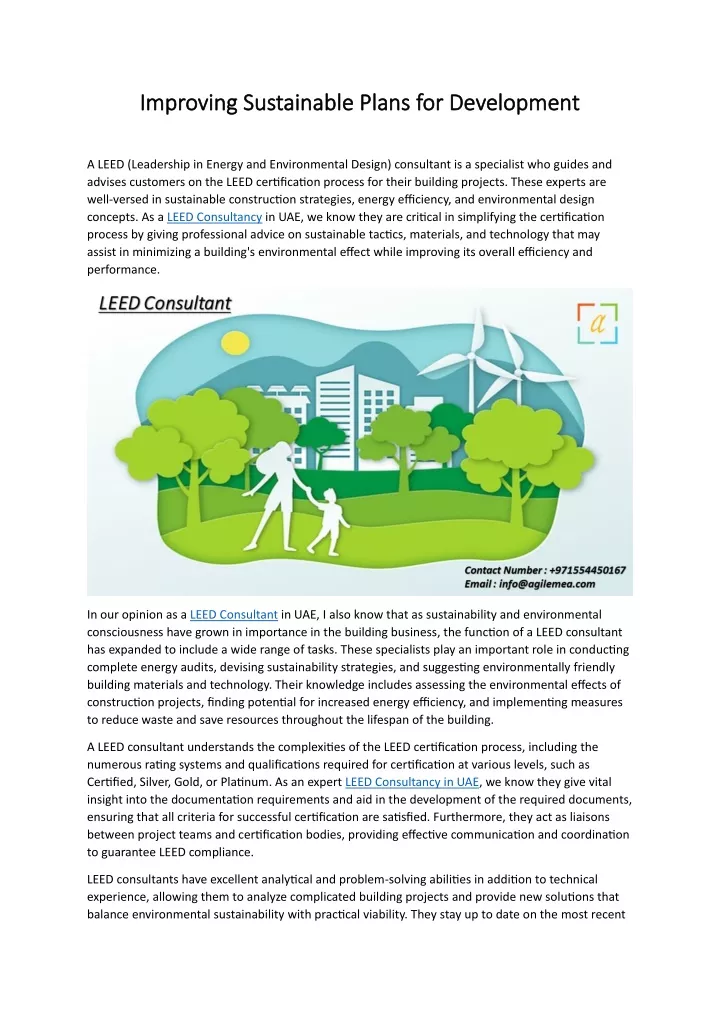 impro improving sustainable ving sustainable plans