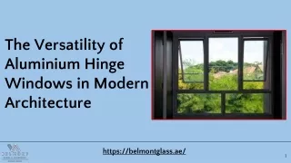 The Versatility of Aluminium Hinge Windows in Modern Architecture