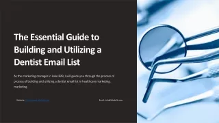 The Essential Guide to Building and Utilizing a Dentist Email List