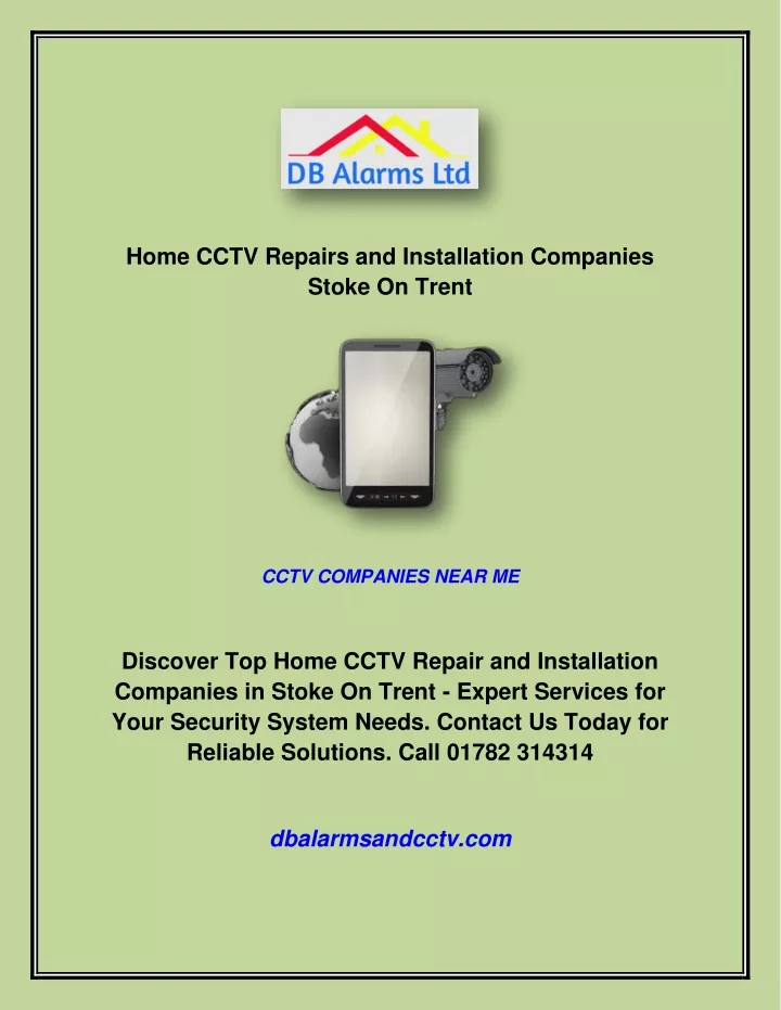 home cctv repairs and installation companies