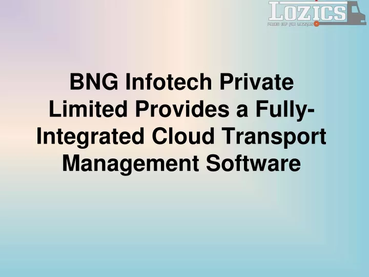 bng infotech private limited provides a fully