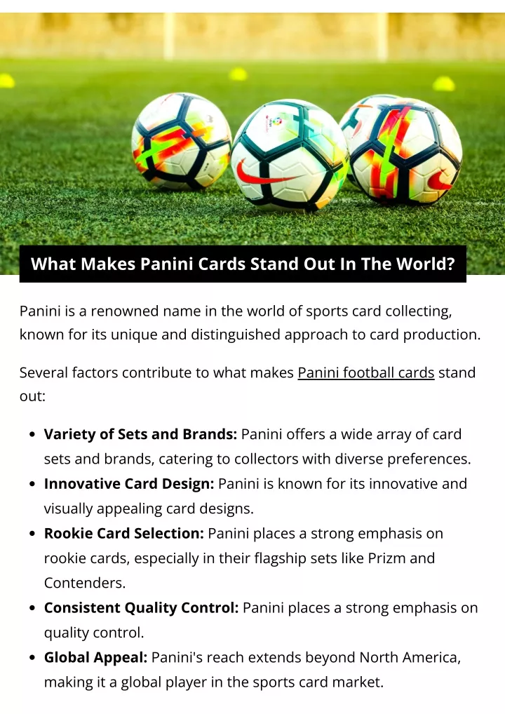 what makes panini cards stand out in the world