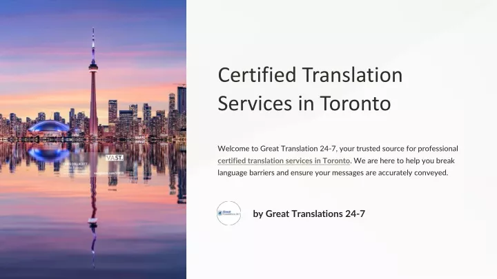 certified translation services in toronto