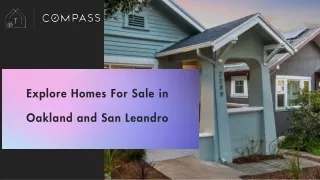 Explore Homes for Sale in Oakland and San Leandro