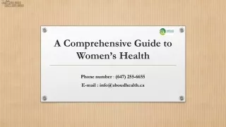 A Comprehensive Guide to Women’s Health