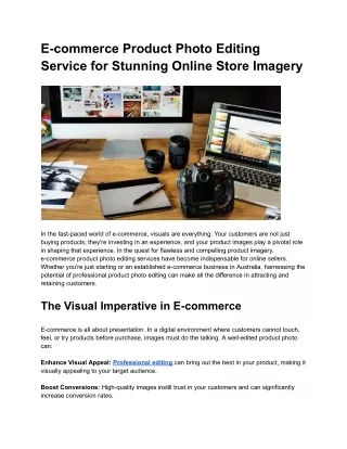 e commerce product photo editing service