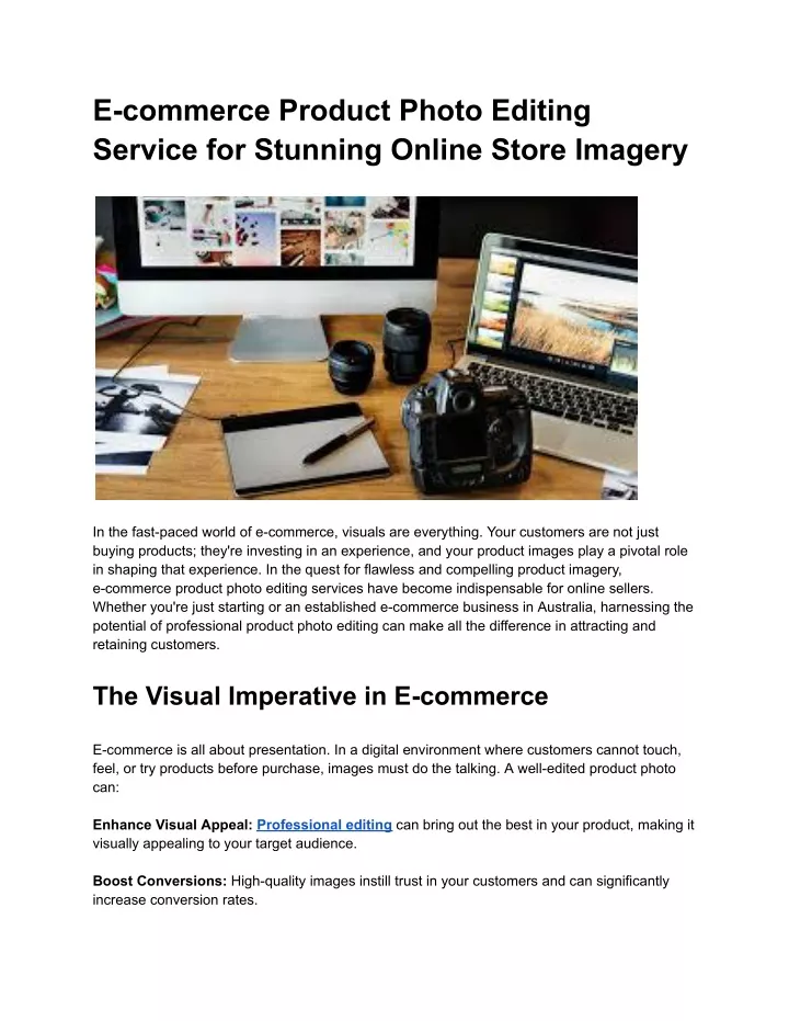 e commerce product photo editing service