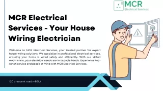 MCR Electrical Services - Your House Wiring Electrician