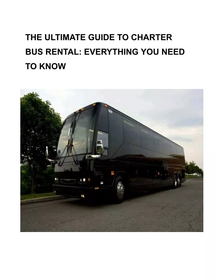 the ultimate guide to charter