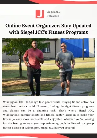 Online Event Organizer Stay Updated with Siegel JCC's Fitness Programs-1-1