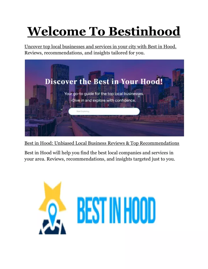 welcome to bestinhood