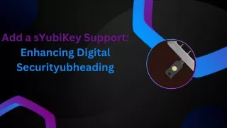 Add a sYubiKey Support Enhancing Digital Securityubheading