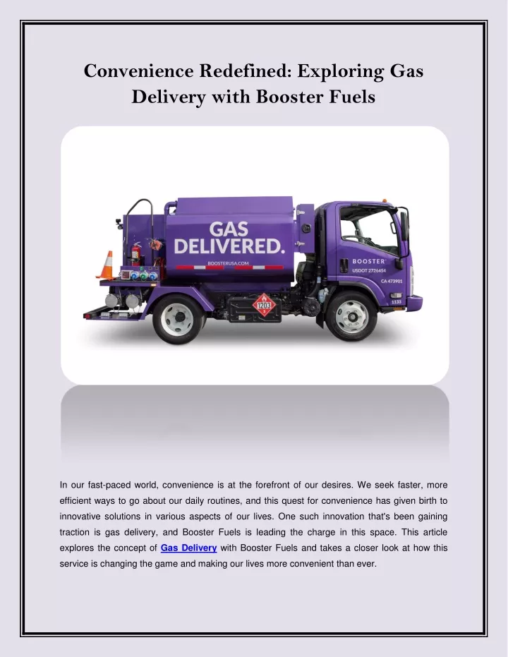 convenience redefined exploring gas delivery with