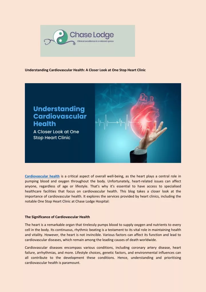 understanding cardiovascular health a closer look