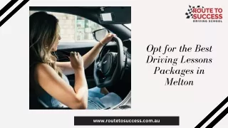 Opt for the Best Driving Lessons Packages in Melton