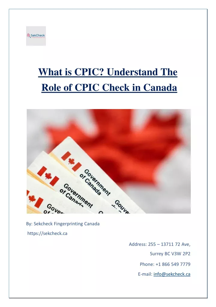 what is cpic understand the role of cpic check