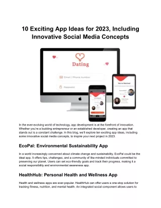 10 Exciting Social Media App Ideas to Explore in 2023