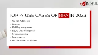 Top -7 Use cases of RPA in 2023