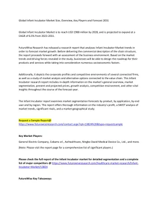 global infant incubator market size overview