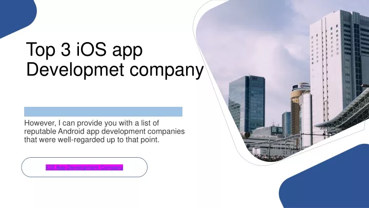 top 3 ios app developmet company