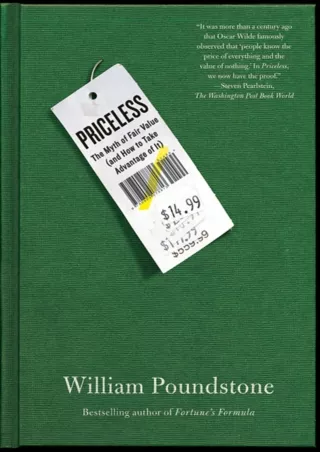 PDF/READ DOWNLOAD/PDF  Priceless: The Myth of Fair Value (and How to Take Advant