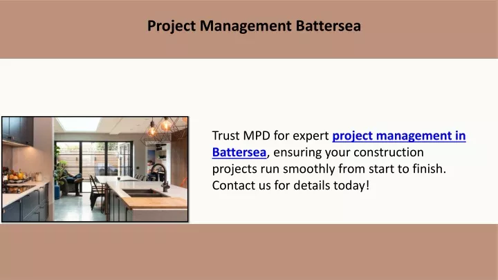 project management battersea
