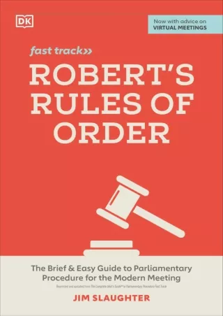 PDF/READ [PDF] DOWNLOAD  Robert's Rules of Order Fast Track: The Brief and Easy