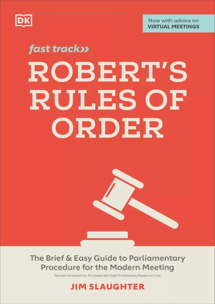 pdf download robert s rules of order fast track