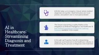 AI in Healthcare- Streamlining Diagnosis and Treatment