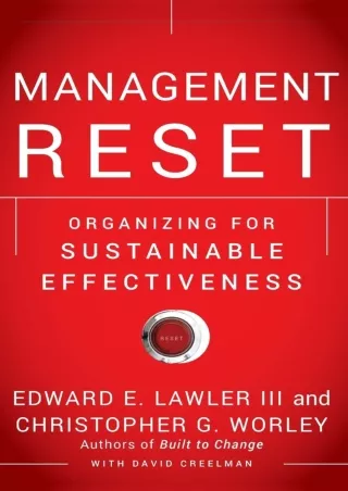 PDF/READ Download Book [PDF]  Management Reset: Organizing for Sustainable Effec