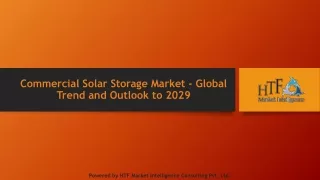 Commercial Solar Storage Market - Global Trend and Outlook to 2029