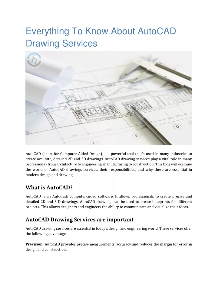 everything to know about autocad drawing services